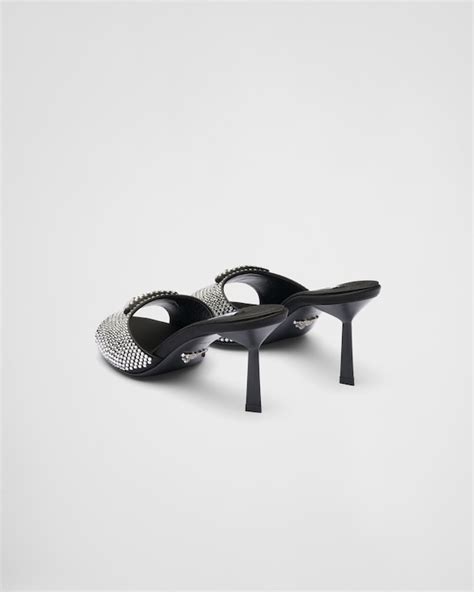 prada neon slides|Crystal Satin Slides With Crystals .